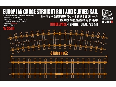 European Gauge Straight Rail And Curved Rail 720mm - zdjęcie 1
