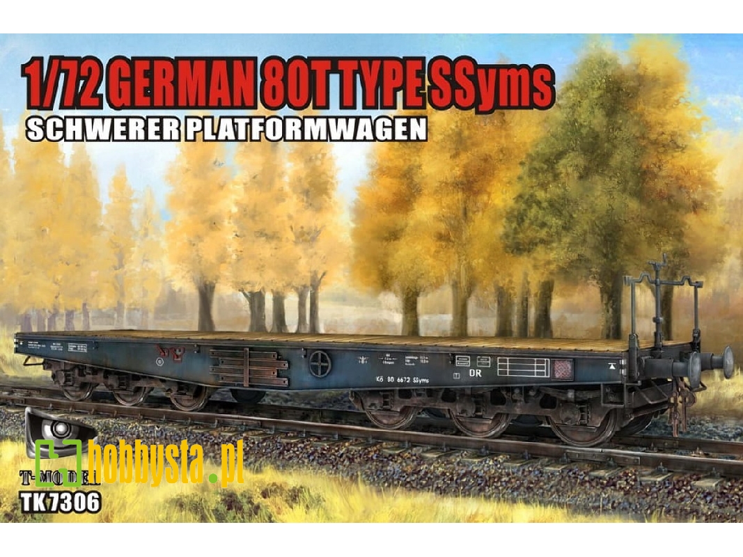 German 80t Type Ssyms Schwerer Plattformwagen - zdjęcie 1