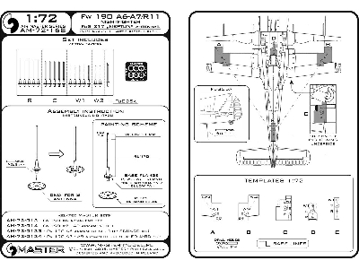 Focke Wulf Fw-190 A-6 / A-7 / R-11 Nightfighter - Anteny Fug217 "neptun" - zdjęcie 7