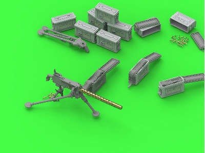 Browning M1919 A4 .30 Cal (7,62 Mm) - Karabin Maszynowy Na Trójnogu M2 (Ze Skrzynką Amunicyjną M1) - zdjęcie 12