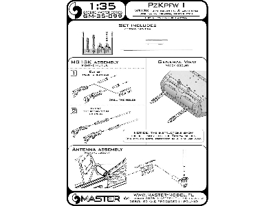 Pzkpfw I - Lufy Km-Ăłw Mg-13k Oraz Antena (Do Modeli Tamiya, Dragon, Tristar I Innych) - zdjÄ™cie 3