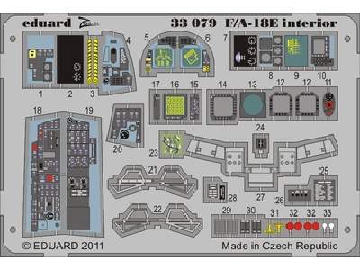  F/ A-18E interior S. A. 1/32 - Trumpeter - blaszki - zdjęcie 1