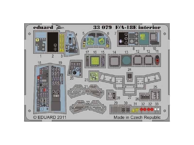 F/ A-18E interior S. A. 1/32 - Trumpeter - blaszki - zdjęcie 1 F/ A-18E interior S. A. 1/32 - Trumpeter - blaszki - zdjęcie 1