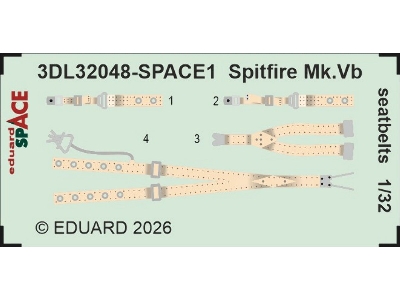 Supermarine Spitfire Mk.Vb - Space Seatbelts (For Kotare Kits) - zdjęcie 1