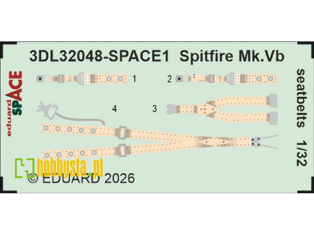 Supermarine Spitfire Mk.Vb - Space Seatbelts (For Kotare Kits) - zdjęcie 1