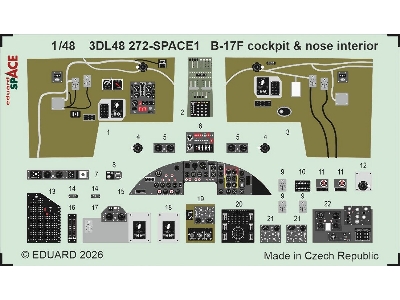 Boeing B-17 F - Cockpit & Nose Interior Space Set (For Revell Kits) - zdjęcie 1