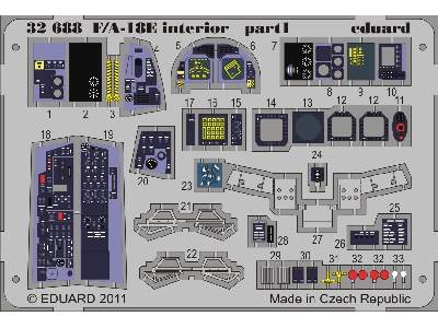  F/ A-18E interior S. A. 1/32 - Trumpeter - blaszki - zdjęcie 2