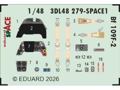 Messerschmitt Bf-109 F-2 - Space Set (For Eduard Kits) - zdjęcie 1