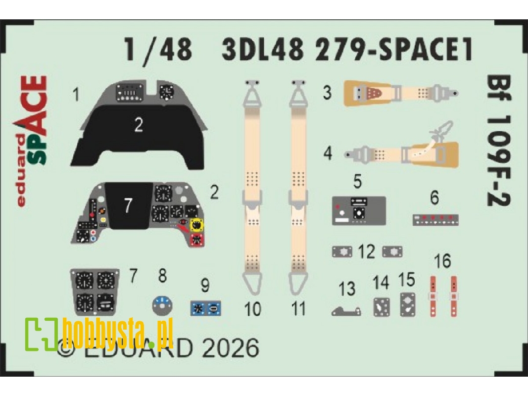 Messerschmitt Bf-109 F-2 - Space Set (For Eduard Kits) - zdjęcie 1