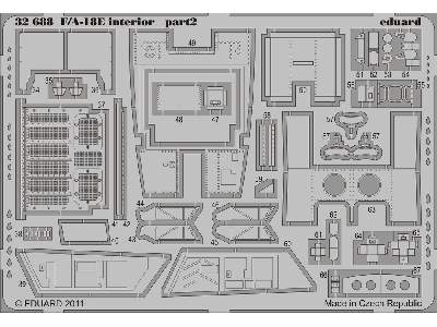  F/ A-18E interior S. A. 1/32 - Trumpeter - blaszki - zdjęcie 3