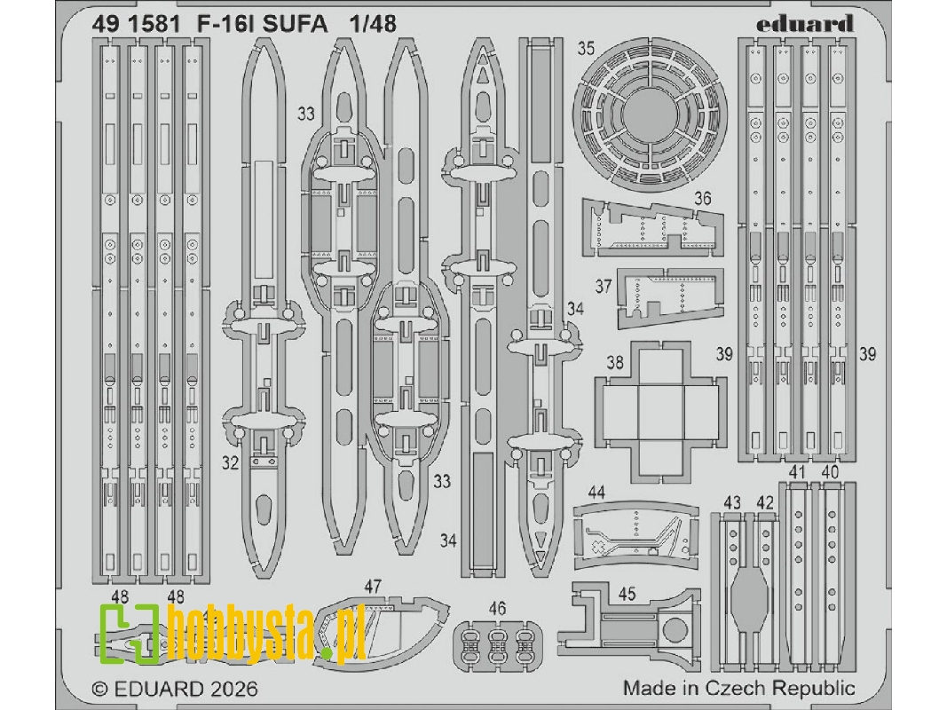 Lockheed Martin F-16 I Sufa - Pe Set (For Gwh Kits) - zdjęcie 1