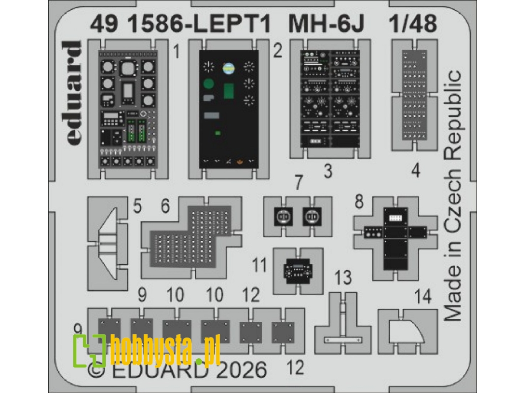 Hughes Mh-6 J - Pe Set (For Icm Kits) - zdjęcie 1
