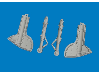 Spitfire Mk.Ix / Mk..Xvi - Undercarriage Legs (For Eduard Kits / 3d-printed) - zdjęcie 3