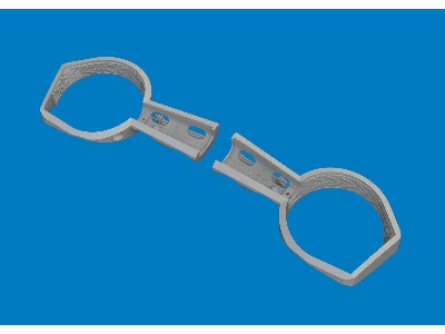 Messerschmitt Bf-109 G - Wheel Bays Angular (For Eduard Kits / 3d-printed) - zdjęcie 1