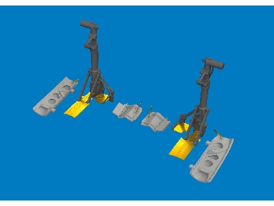 Curtiss P-40 K - Undercarriage Legs (For Eduard Kits / 3d-printed) - zdjęcie 1