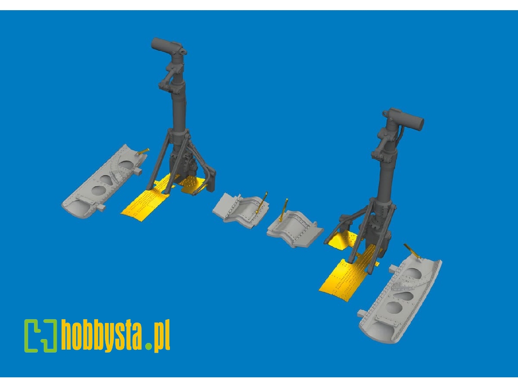 Curtiss P-40 K - Undercarriage Legs (For Eduard Kits / 3d-printed) - zdjęcie 1