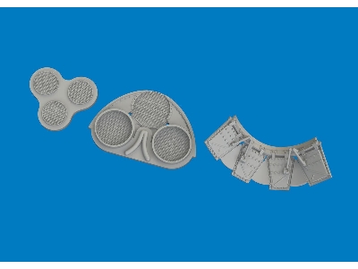 Curtiss P-40 K - Radiators Upgrade Set (For Eduard Kits / 3d-printed) - zdjęcie 1