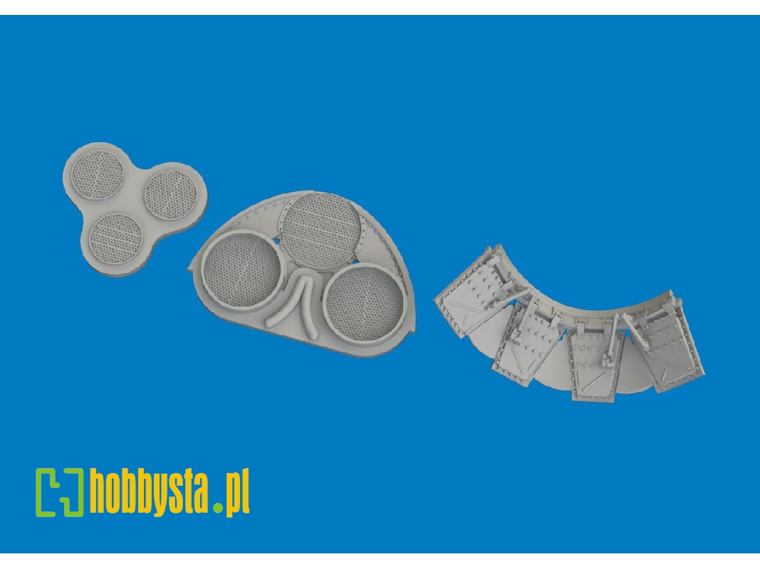 Curtiss P-40 K - Radiators Upgrade Set (For Eduard Kits / 3d-printed) - zdjęcie 1