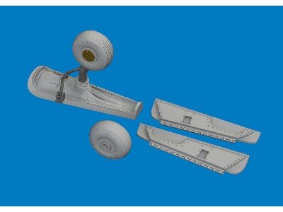 Curtiss P-40 K - Tail Wheel Bay (For Eduard Kits / 3d-printed) - zdjęcie 1