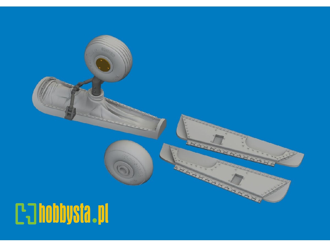 Curtiss P-40 K - Tail Wheel Bay (For Eduard Kits / 3d-printed) - zdjęcie 1