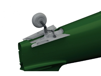 Curtiss P-40 K - Tail Wheel Bay (For Eduard Kits / 3d-printed) - zdjęcie 2
