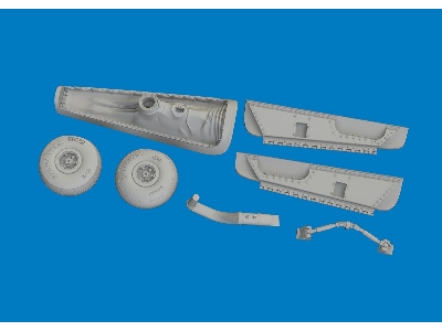 Curtiss P-40 K - Tail Wheel Bay (For Eduard Kits / 3d-printed) - zdjęcie 3