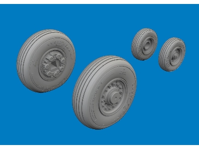 Grumman F-14 D Tomcat - 3d-printed Wheels Set (For Tamiya Kits) - zdjęcie 1