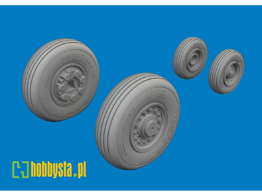 Grumman F-14 D Tomcat - 3d-printed Wheels Set (For Tamiya Kits) - zdjęcie 1