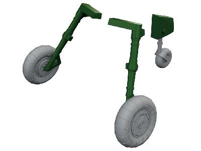 Messerschmitt Bf-109 K-4 - 3d-printed Wheels Set (For Eduard Kits) - zdjęcie 1