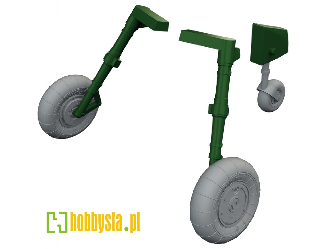 Messerschmitt Bf-109 K-4 - 3d-printed Wheels Set (For Eduard Kits) - zdjęcie 1
