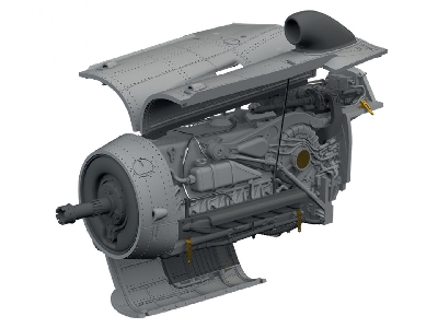 Messerschmitt Bf-109 K-4 - Engine (For Eduard Kits / 3d-printed) - zdjęcie 1
