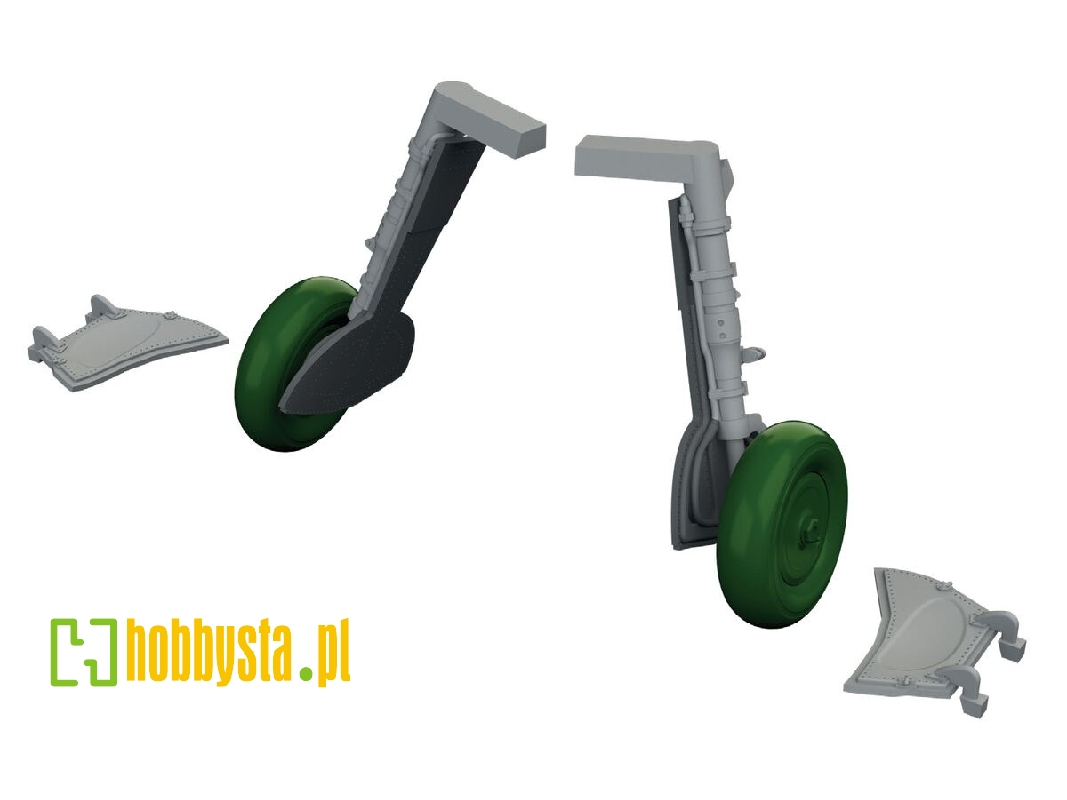 Messerschmitt Bf-109 K-4 - 3d-printed Undercarriage Legs (For Eduard Kits) - zdjęcie 1