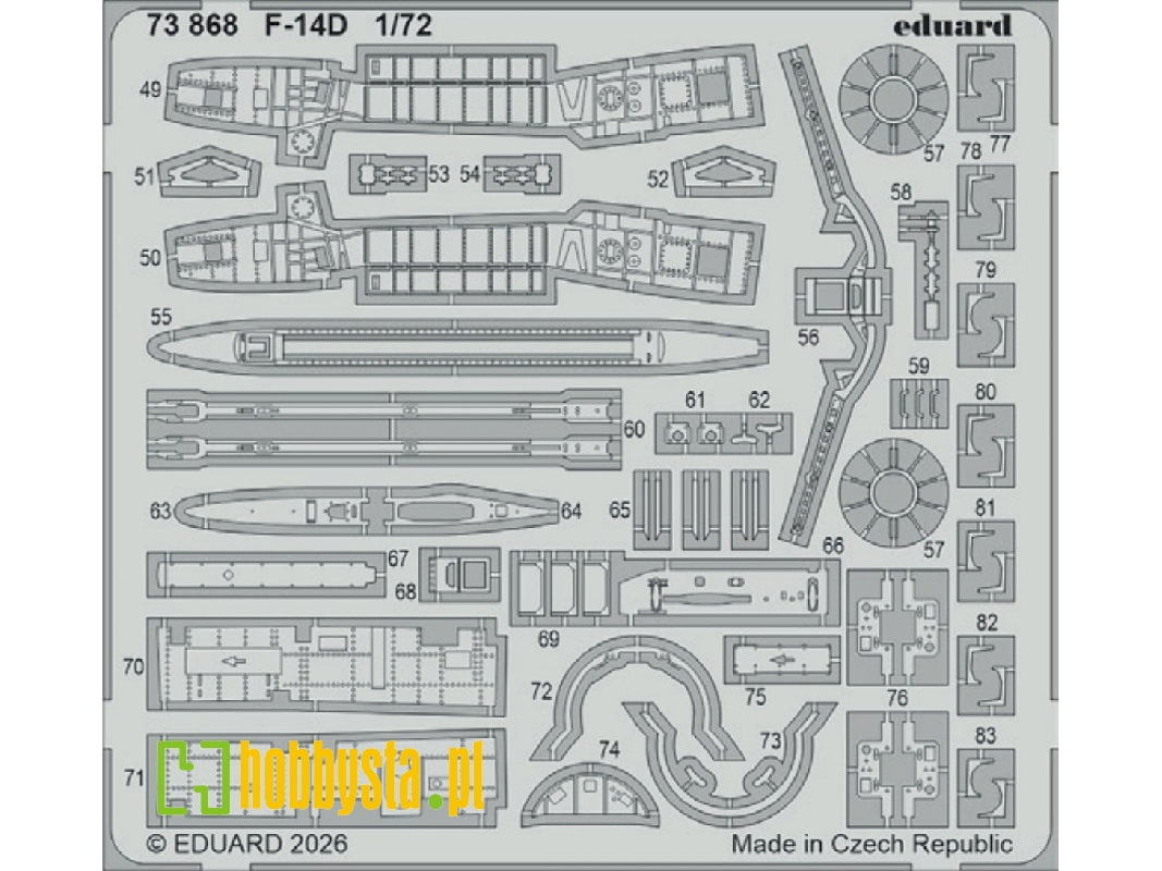 Grumman F-14 D Tomcat - Pe Set (For Tamiya Kits) - zdjęcie 1