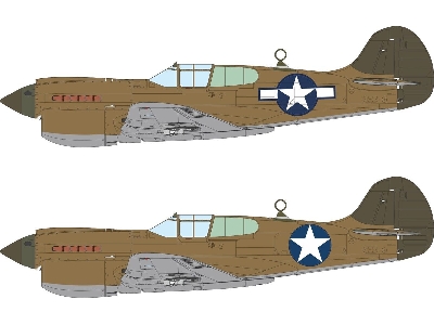Curtiss P-40 K - Us National Insignia Mask Set (For Eduard Kits) - zdjęcie 1