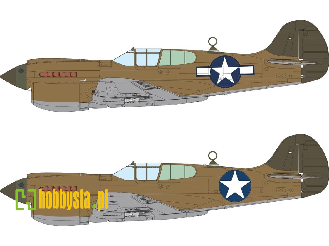 Curtiss P-40 K - Us National Insignia Mask Set (For Eduard Kits) - zdjęcie 1