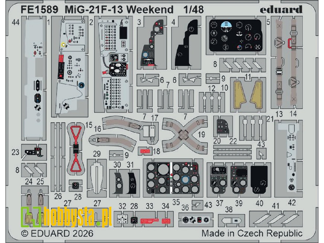 Mig-21 F-13 - Zoom Set (For Eduard Weekend Edition Kit) - zdjęcie 1