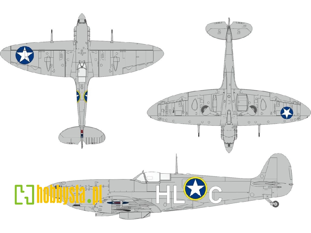 Supermarine Spitfire Mk.Vb Early - Us National Insignia Mask Set (For Kotare Kits) - zdjęcie 1