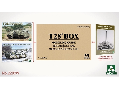 T28 Box Modeling Guide +  T28 Super Heavy Tank + M28 A1/A2 Super Assault Tank (3 In 1 Kit) - zdjęcie 1