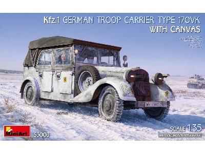 Kfz.1 German Troop Carrier Type 170vk With Canvas - zdjęcie 1