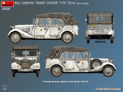 Kfz.1 German Troop Carrier Type 170vk With Canvas - zdjęcie 6