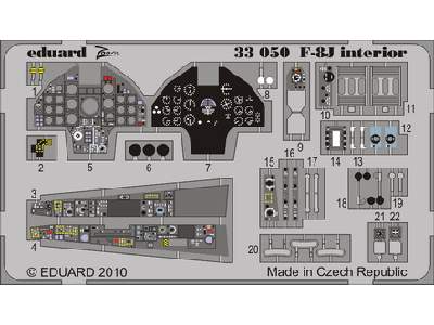  F-8J interior S. A. 1/32 - Trumpeter - blaszki - zdjęcie 1