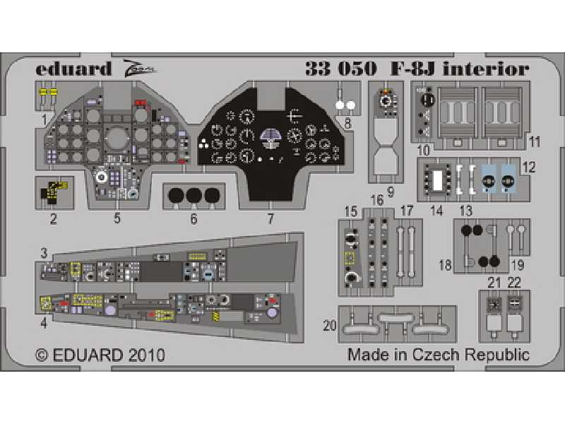  F-8J interior S. A. 1/32 - Trumpeter - blaszki - zdjęcie 1