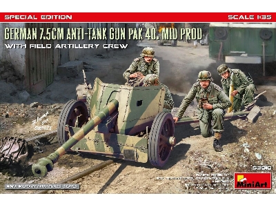 German 7.5cm Anti-tank Gun Pak 40 Mid Prod With Artillery Crew (Special Edition) - zdjęcie 1