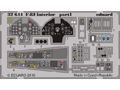  F-8J interior S. A. 1/32 - Trumpeter - blaszki - zdjęcie 1