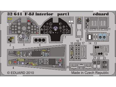  F-8J interior S. A. 1/32 - Trumpeter - blaszki - zdjęcie 2