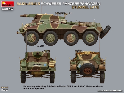 Sd.Kfz.234/3 Schwerer Panzerspahwagen Stummel Late - zdjęcie 12