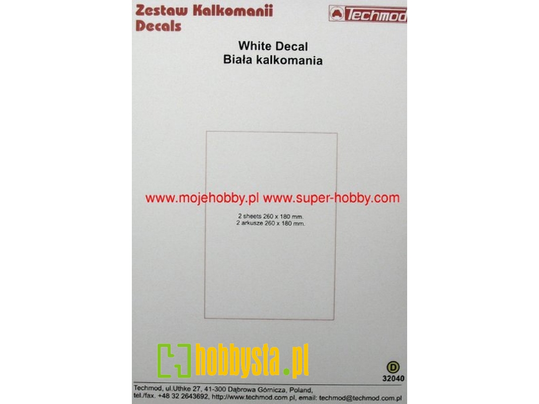 Biała kalkomania - zdjęcie 1