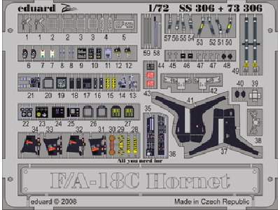  F/ A-18C S. A. 1/72 - Academy Minicraft - blaszki - zdjęcie 1