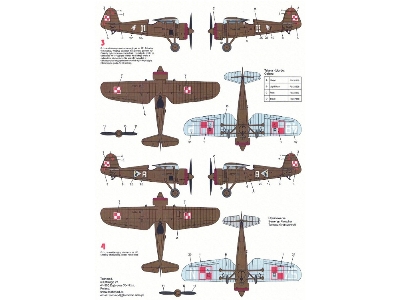 Pzl P-11c Decal Set - zdjęcie 4