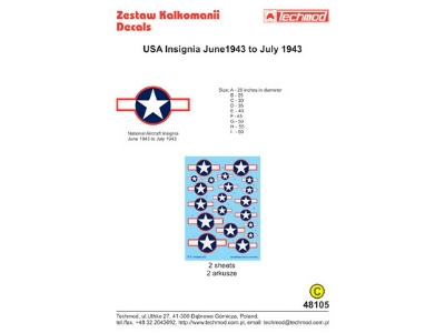 US National Insignia June 1943 To July 1943 - zdjęcie 1